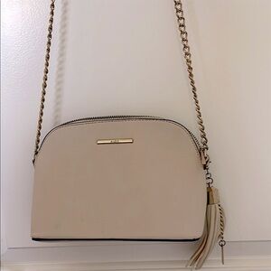 (2 for $20) Aldo Beige Crossbody Bag with Gold Chain